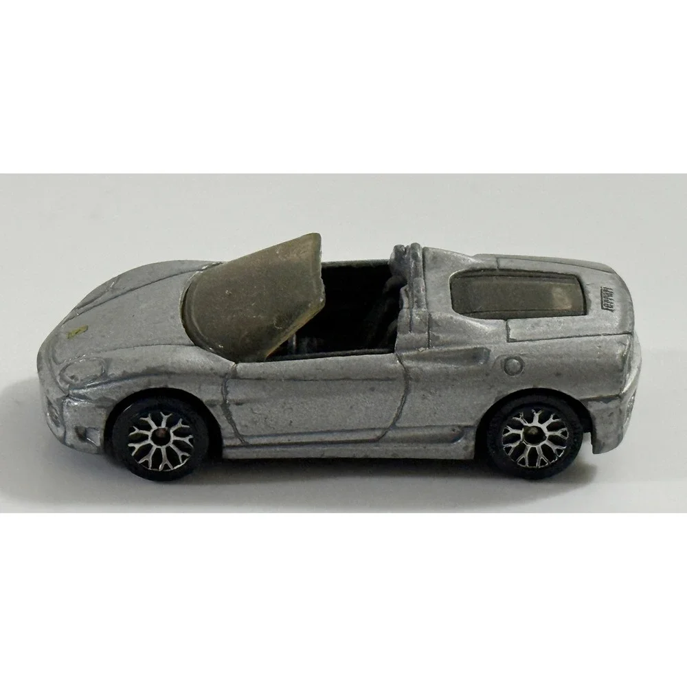 Matchbox Ferrari 360 Spider Kids 1:64 Silver Diecast Convertible Toy Car 2001
